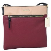 Wholesale - 2-TONE WINE/TAN PEBBLE CROSSBODY C/P 20, UPC: 4890808248713